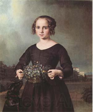 Ferdinand von Rayski Portrait of a Young Girl (mk09) Germany oil painting art